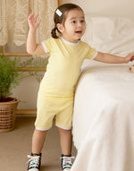 Yellow Macaron Short Sleeve Pajamas